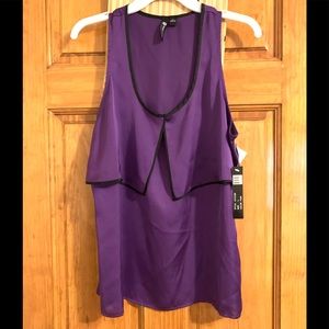 Women dressy purple tank top Size L NWT